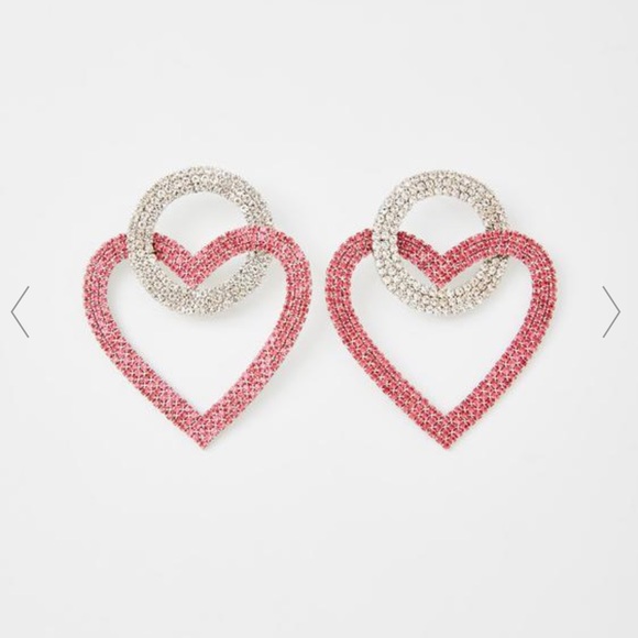 STUNNA SWEETHEART RHINESTONE EARRINGS (NEW) - Picture 2 of 4